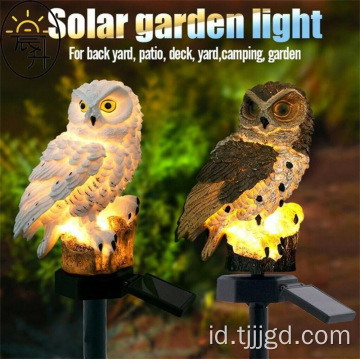 Lampu LED Burung Hantu Resin Surya